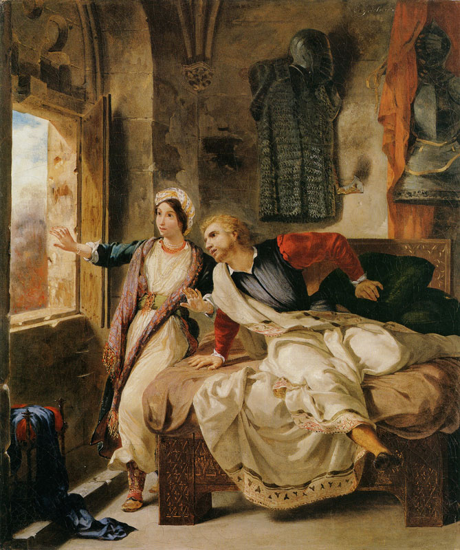 Eugene Delacroix. Rebecca und verwundeter Ivanhoe