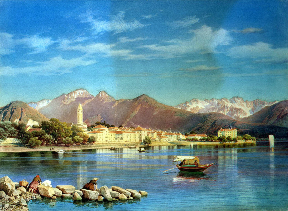 Luigi Premazzi. The View Of Lago Maggiore