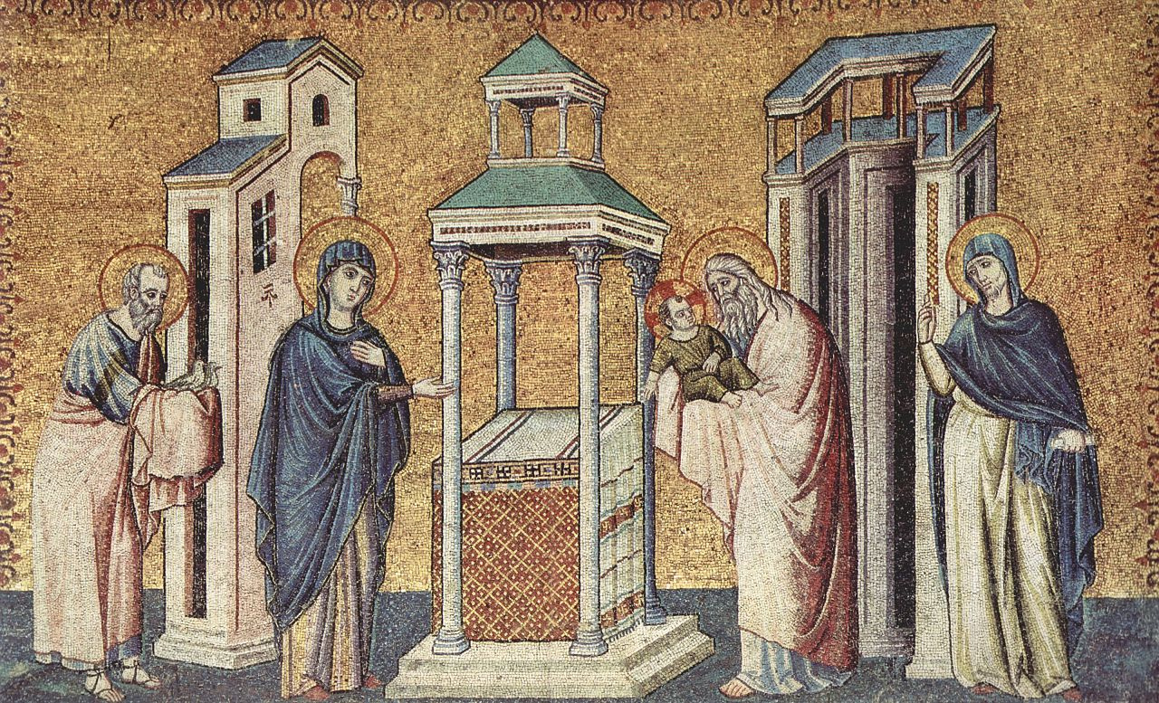 Pietro Cavallini. The presentation of the child Jesus in the temple