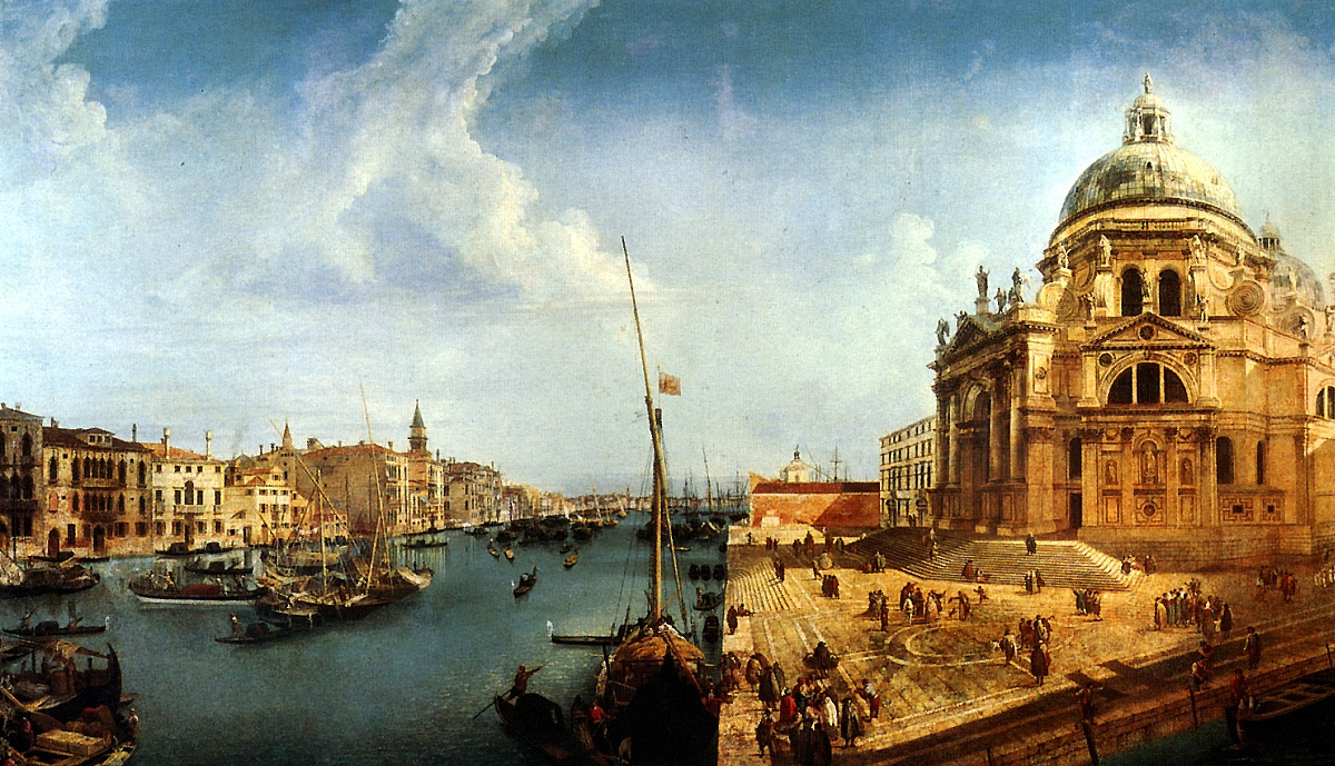 Michele Marieschi. The view of the Grand canal and the Church of Santa Maria