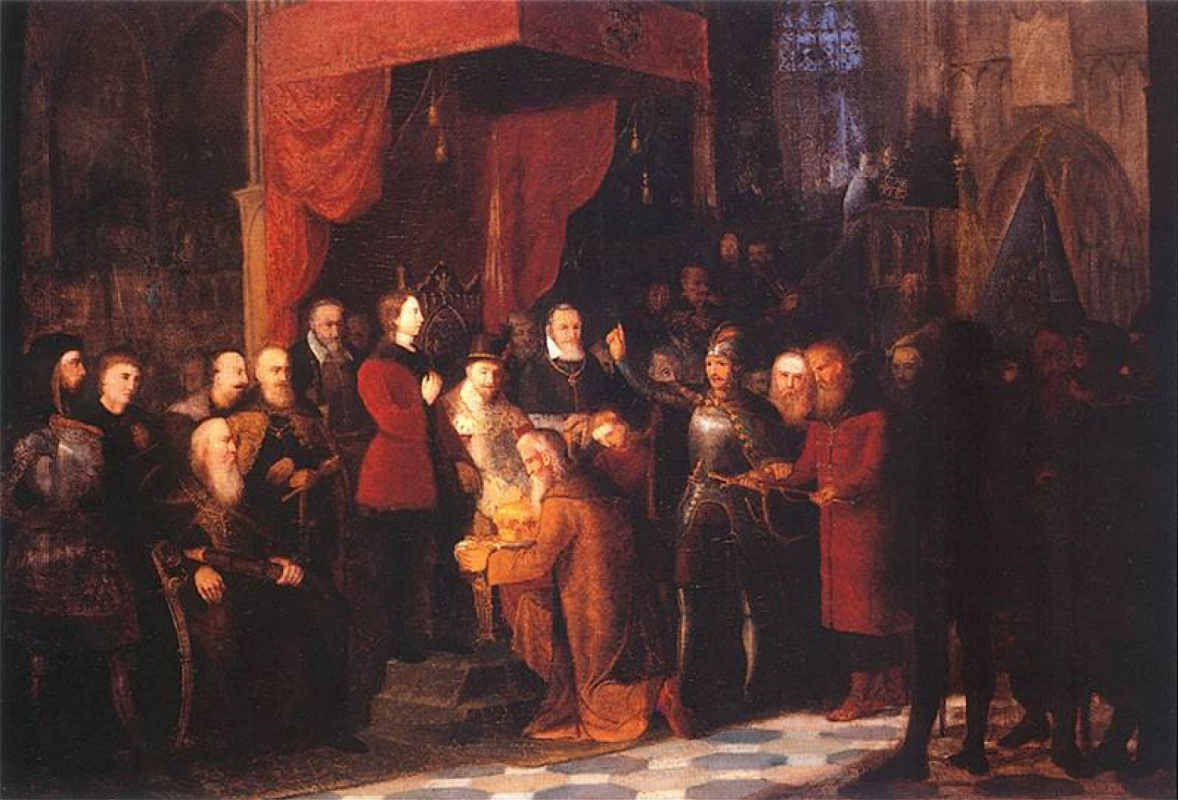 Jan Matejko. Captured Tsar Vasily Shuisky in the Warsaw Sejm before Sigmund III