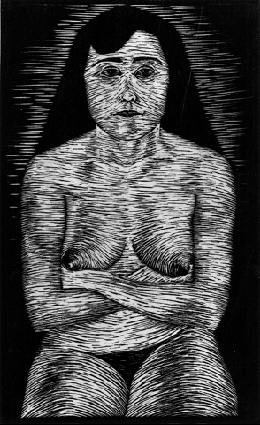 Maurits Cornelis Escher. Seated nude