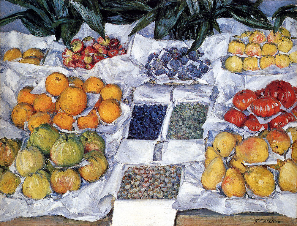 Gustave Caillebotte. Fruit on display