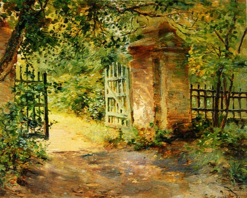 Konstantin Somov. Gate in the estate Sekirino