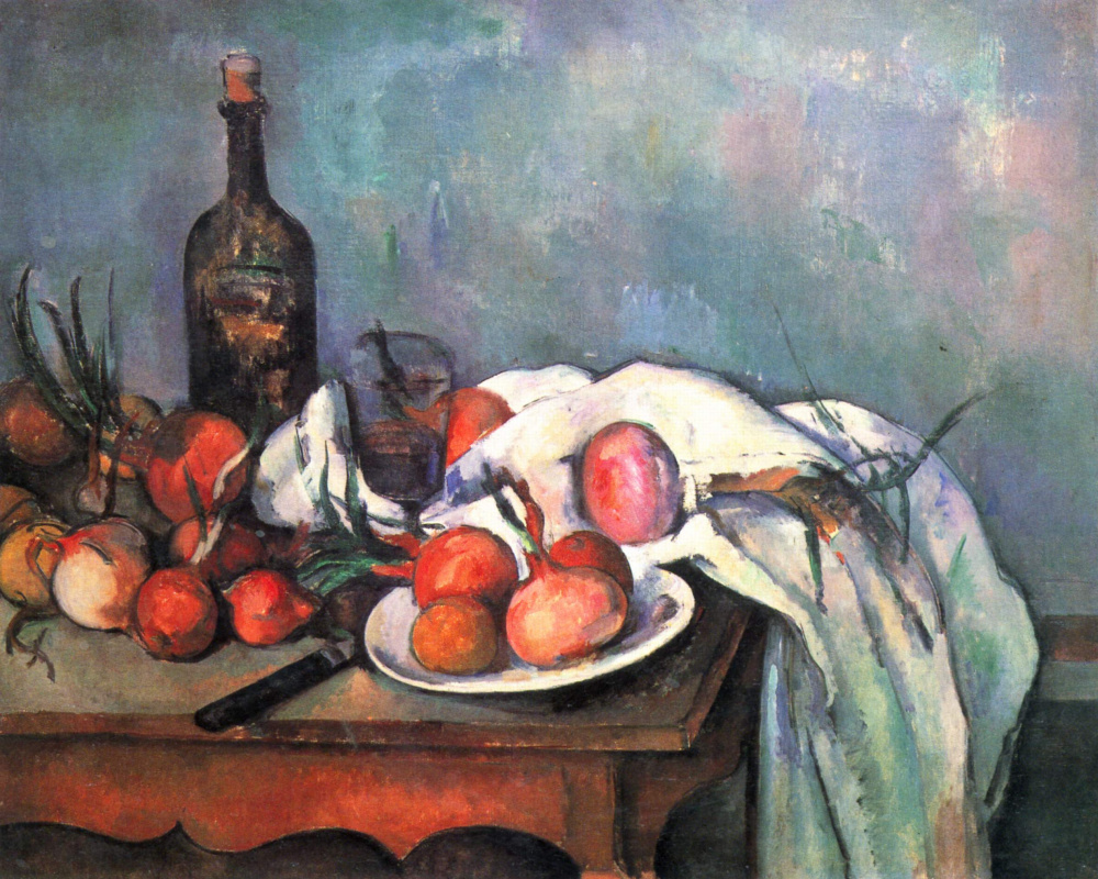 Paul Cezanne. Still life with onions