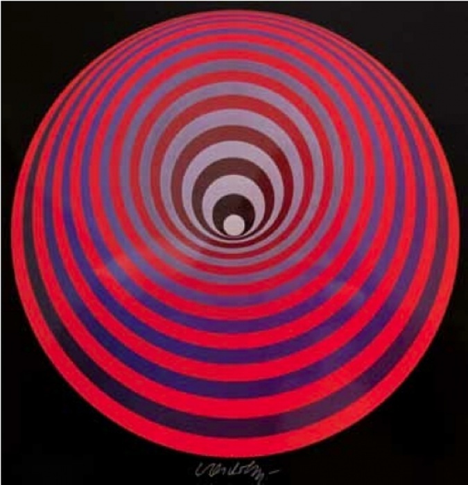 Victor Vasarely. Spiral composition
