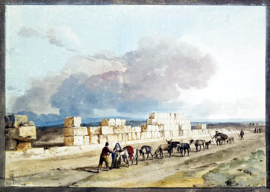 Jean-Pierre-Laurent Wael. The ruins of the walls of the temple of Jupiter