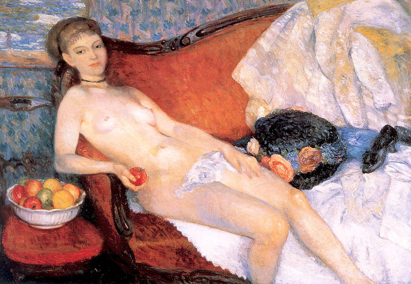 William James Glacens. Nude with Apple