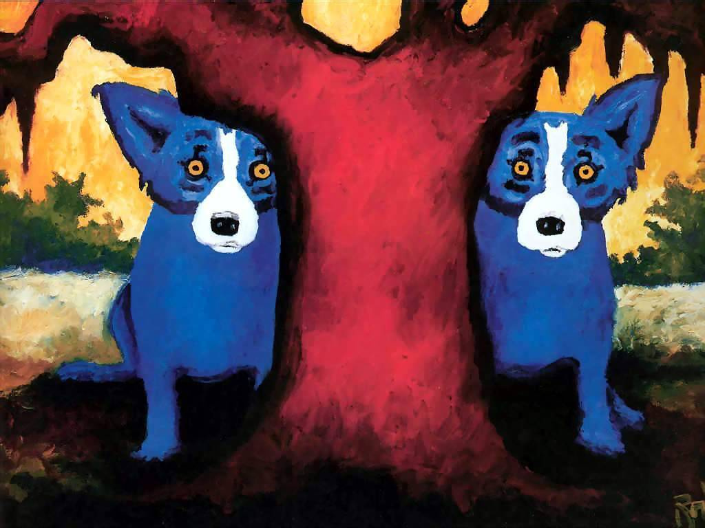 George Rodrigue. Blue собака022