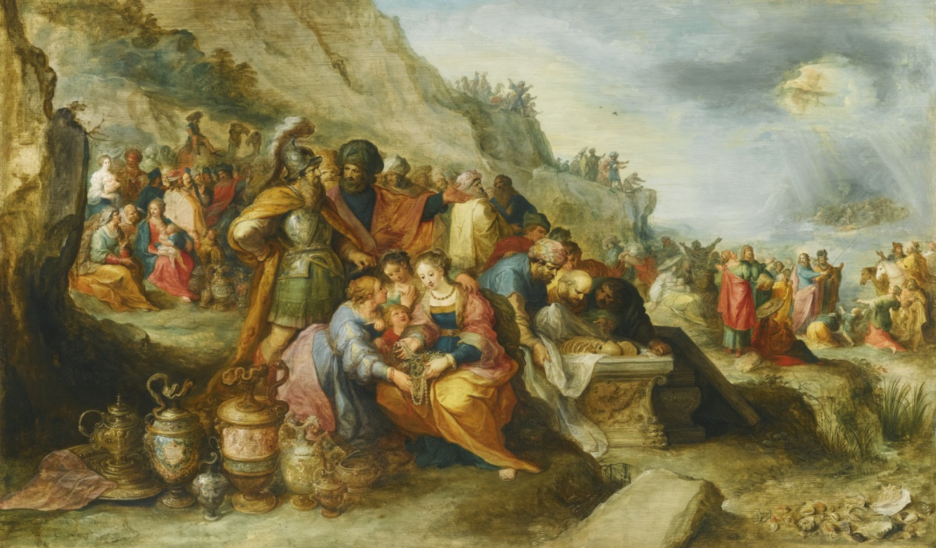Frans Franken the Younger. Israelites after crossing the Red Sea. 1630