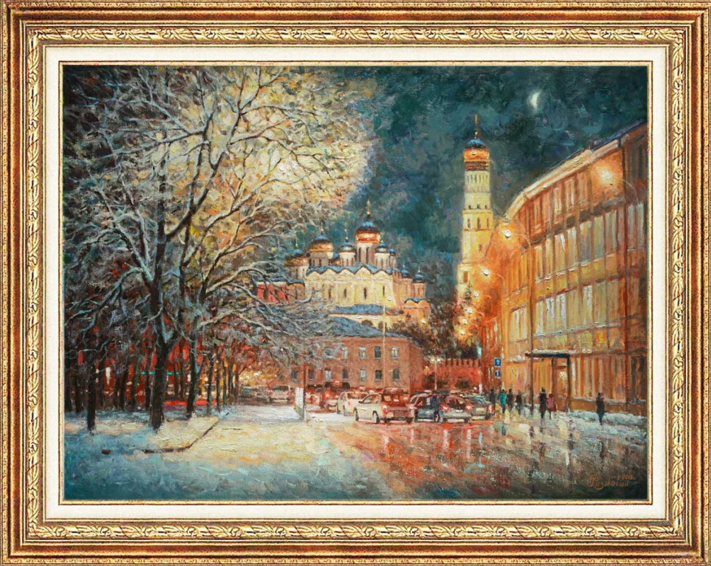 Igor Razzhivin. Outside of winter, in the evening light...