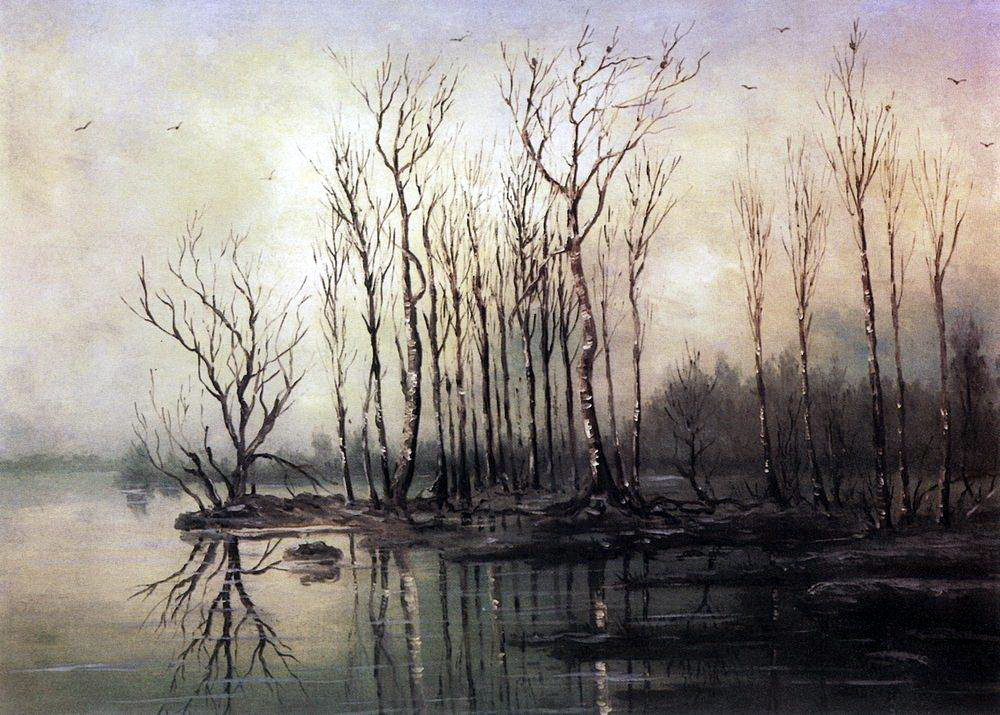 Early spring. Flood