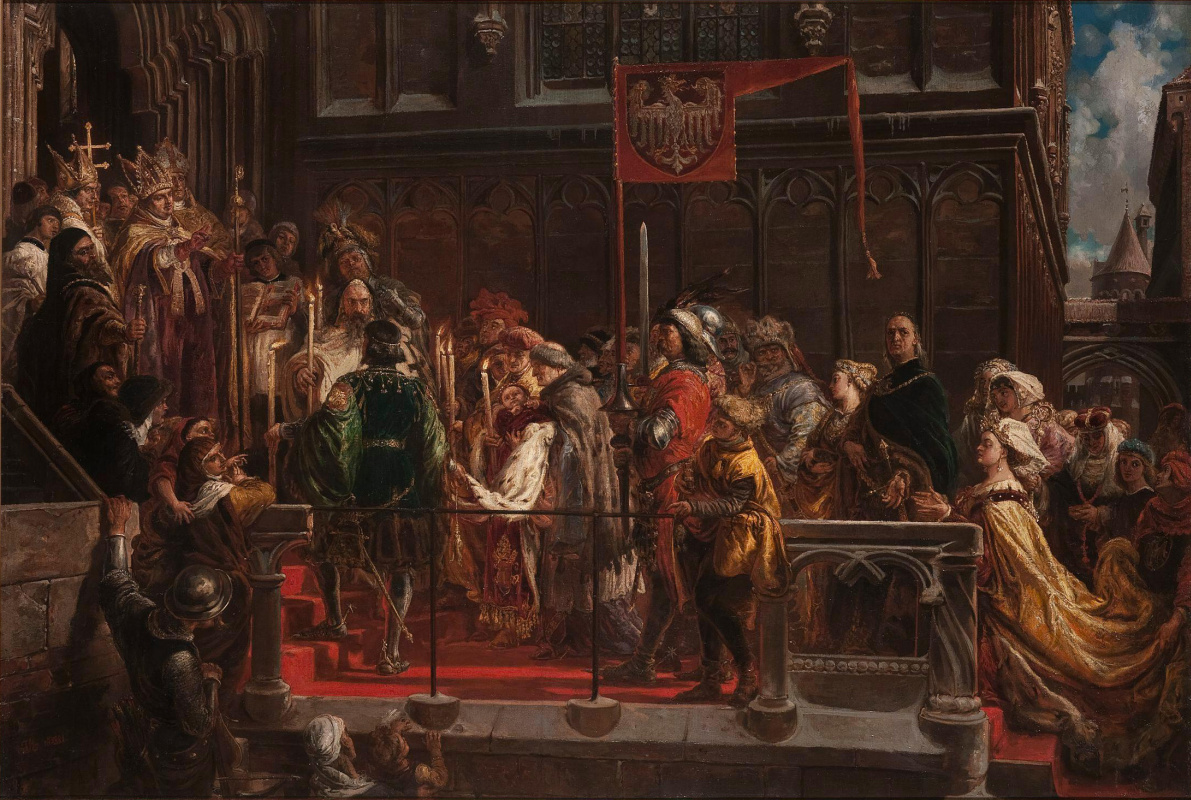 Jan Matejko. The Baptism of Vladislav III of Varna in Poland on February 18, 1425