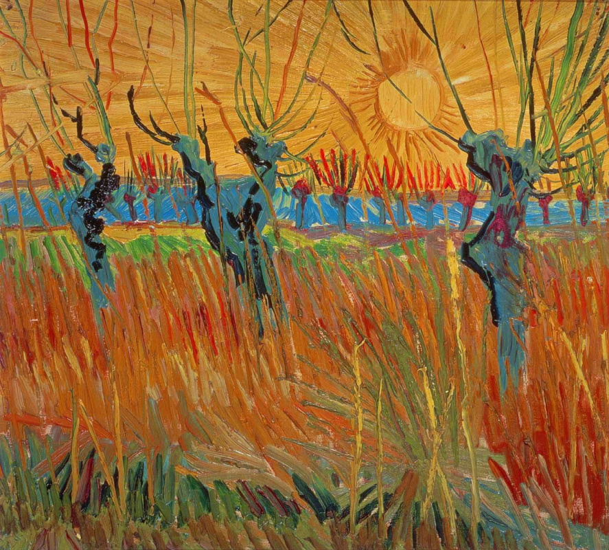 Vincent van Gogh. Pollard willows at sunset