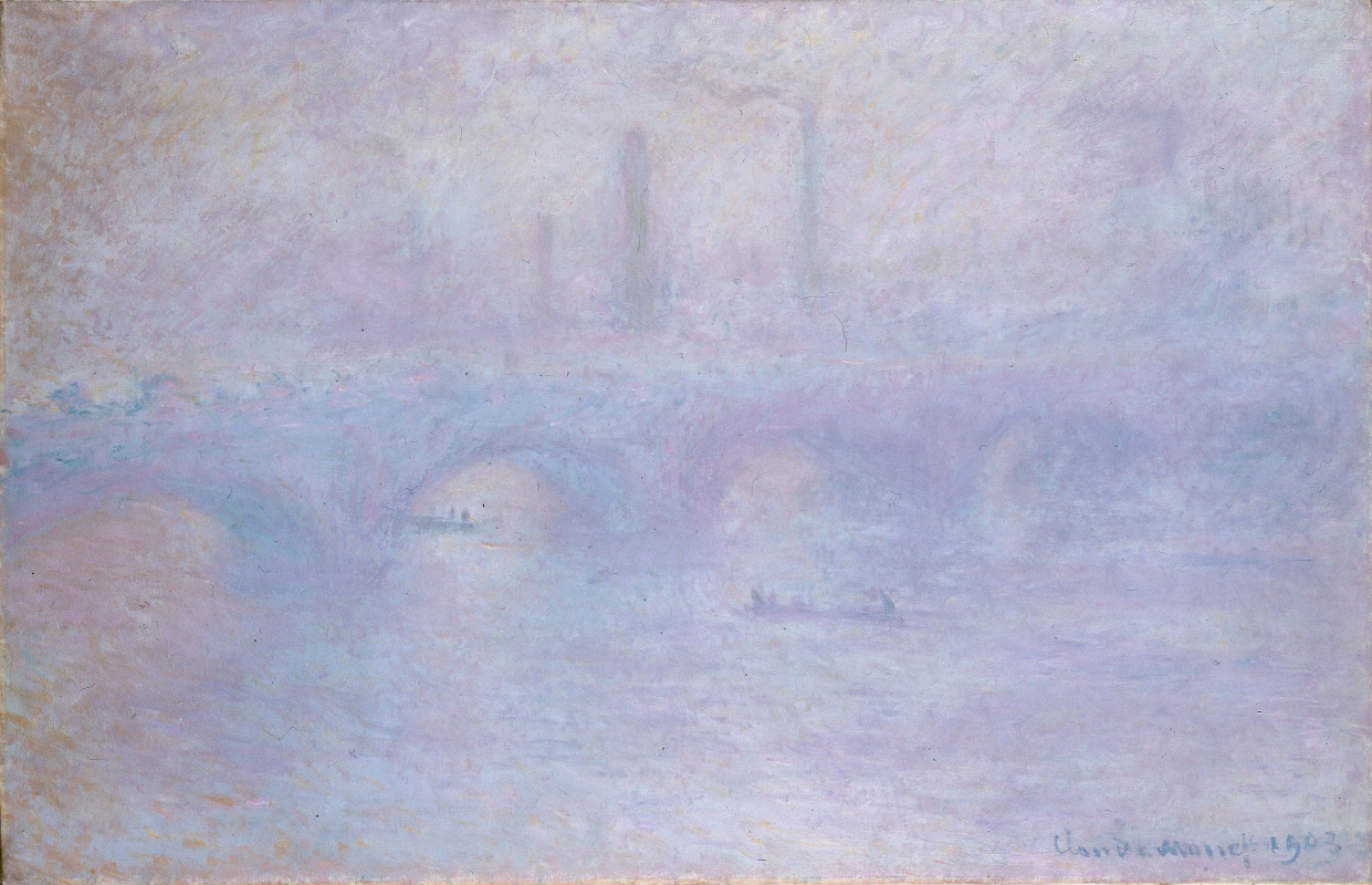 Claude Monet. Waterloo bridge, fog effect