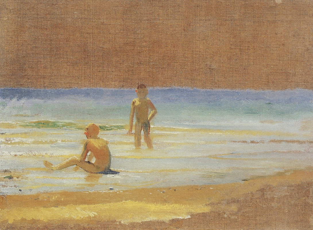 Nikolai Nikolaevich Ge. The boys at the beach. Etude