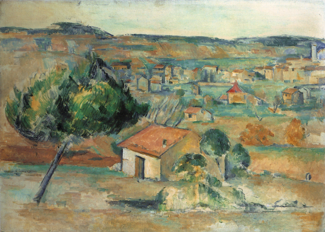 Paul Cezanne. Les toits. La plaine en Provence