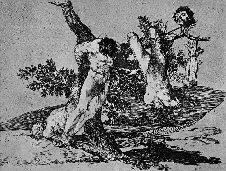 Francisco Goya. The series "disasters of war", page 39: a Glorious feat! [To fight] With the dead!