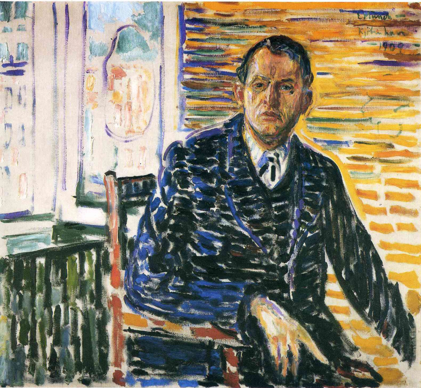 Edward Munch. Self portrait in the hospital of Professor Jacobson