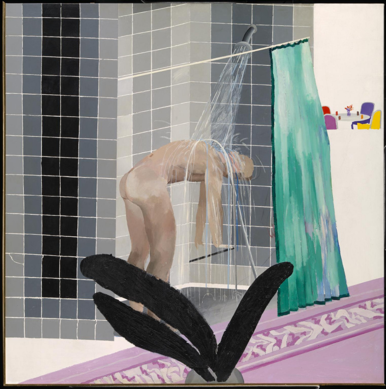 David Hockney. Man in Shower in Beverly Hills