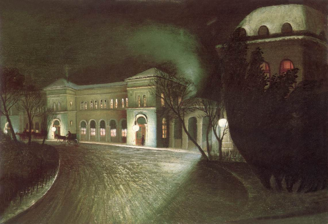 Tivadar Csontvary Kosztka. East Station at night