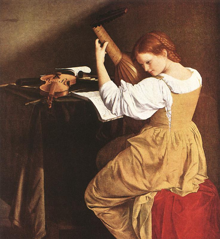 Orazio Gentileschi. Lute player