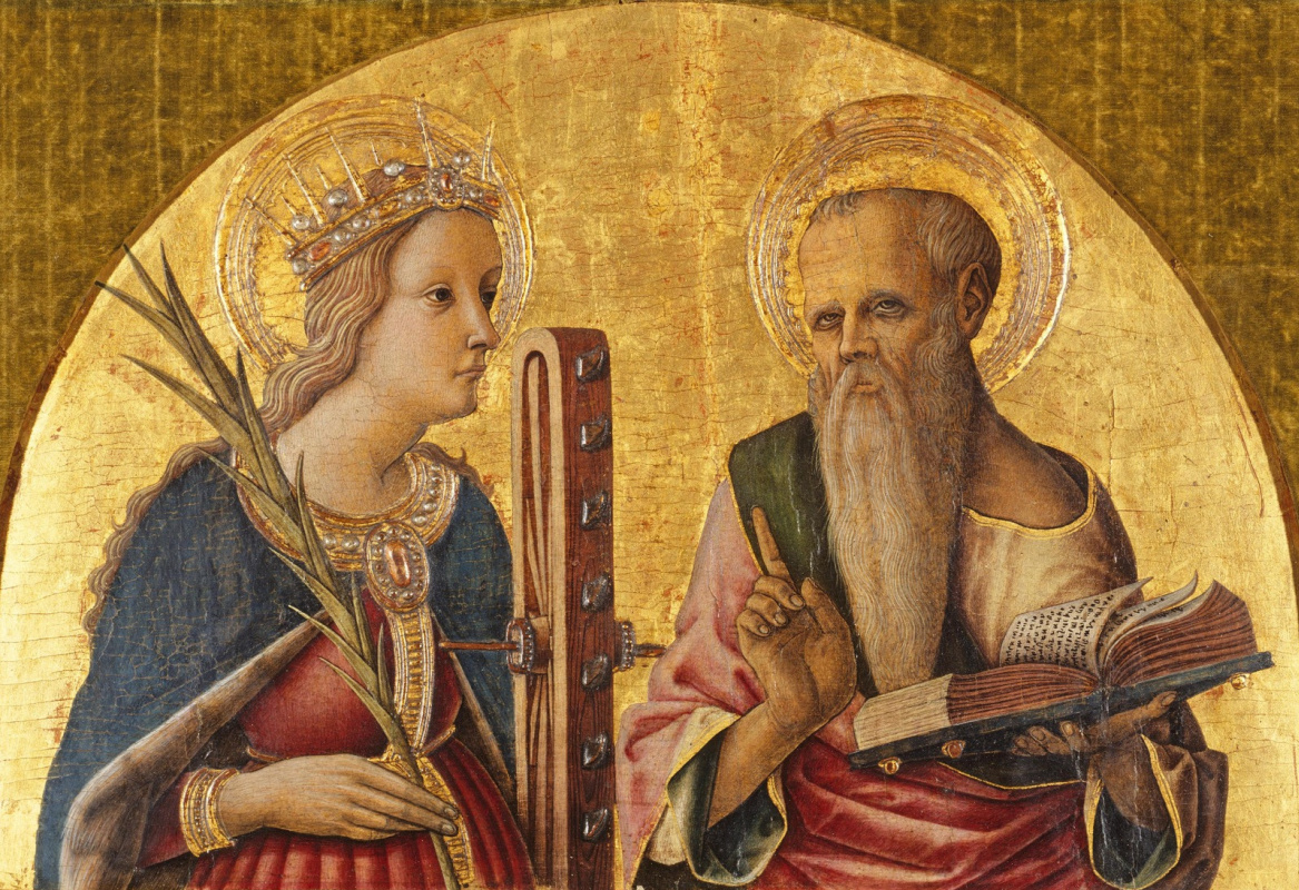 Carlo Crivelli. Saint Catherine and Saint Jerome