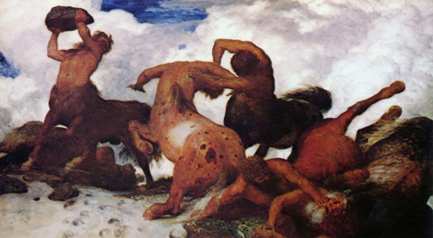 Arnold Böcklin. Battle of centaurs