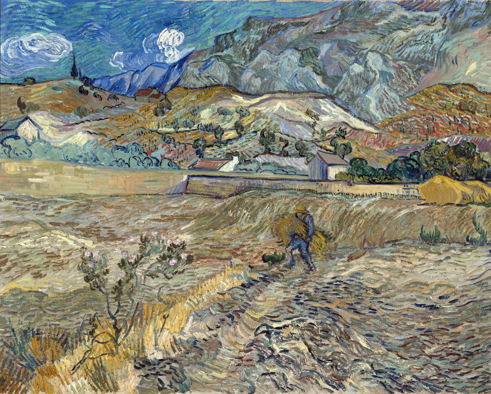 Вінсент Ван Гог. Пшеничное поле с крестьянином