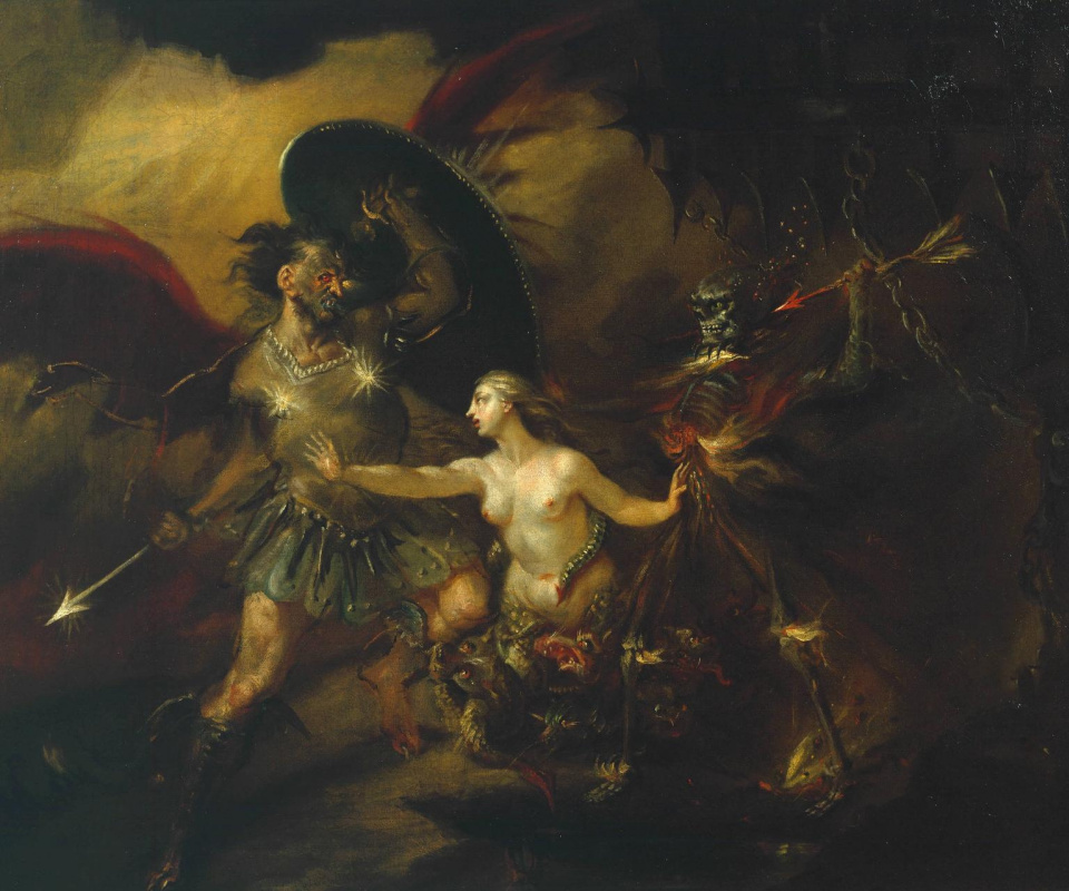 William Hogarth. Satan, Sin, and Smart (a scene from Paradise Lost by Milton)