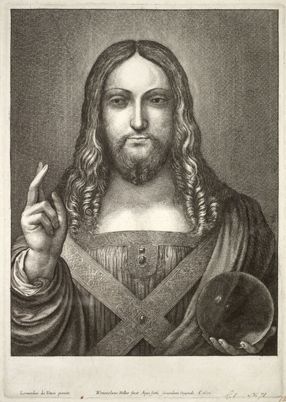 Wenzel Hollar. Jesus, after Leonardo