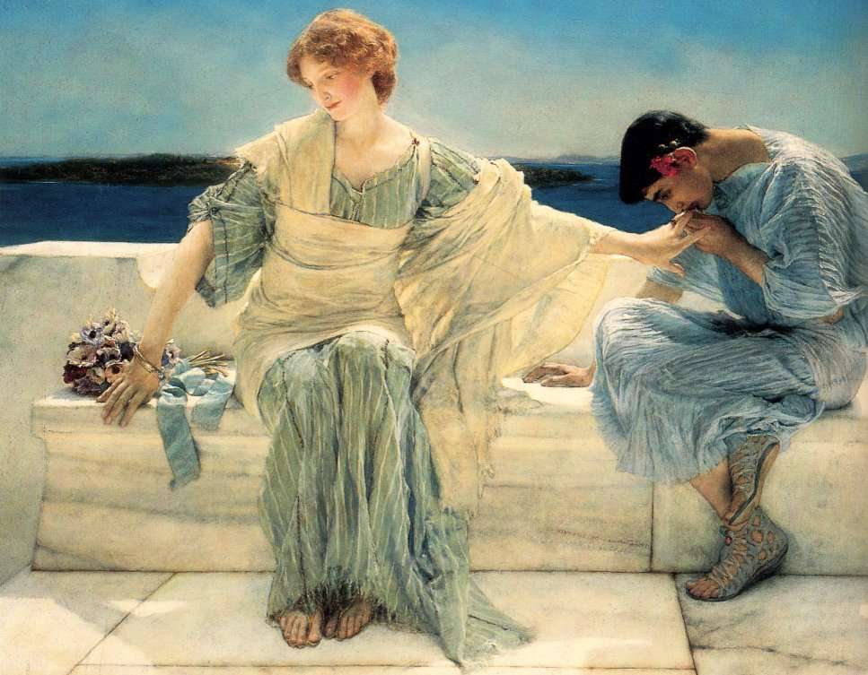 Lawrence Alma-Tadema. Ask Me No More (detail)