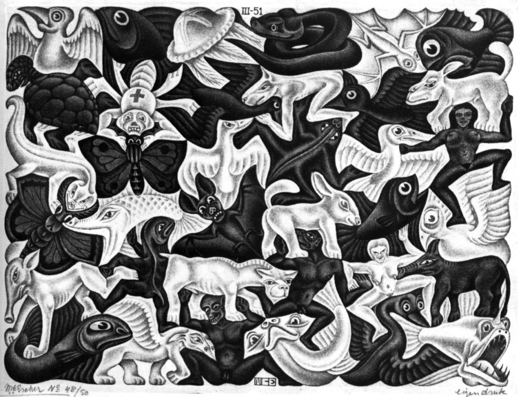 Maurits Cornelis Escher. Filled plane I