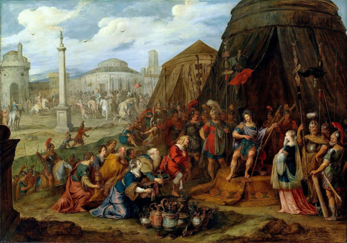 Frans Franken the Younger. The generosity of Scipio. 1621 (with Jacob Jordaens III)