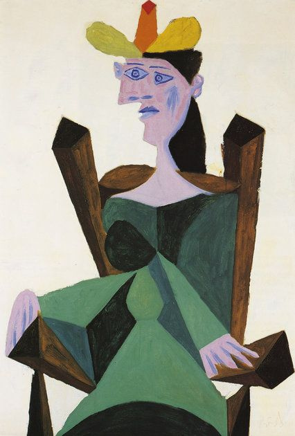 Pablo Picasso. Donna seduta su una sedia