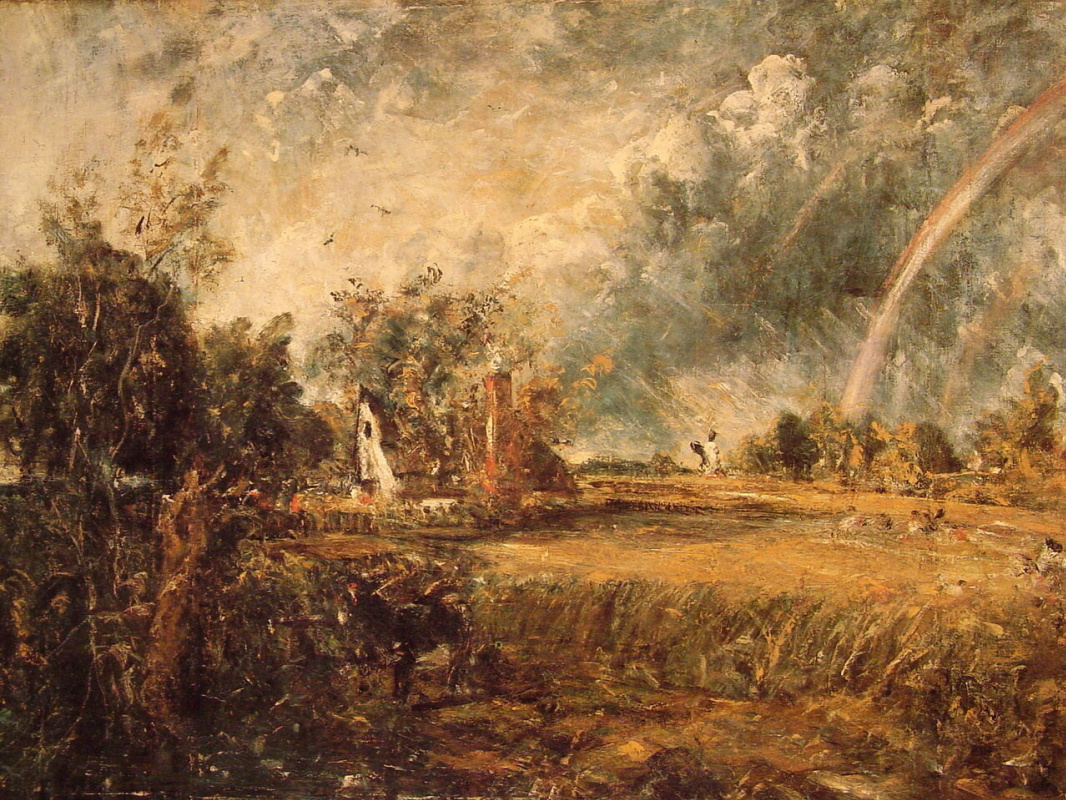 John Constable. Rainbow over the cottage in East Bergholt