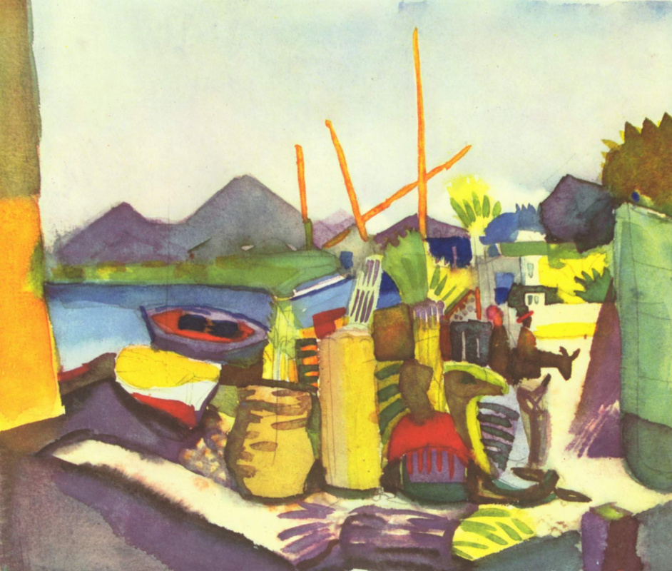 August Macke. Landscape near Hammamet