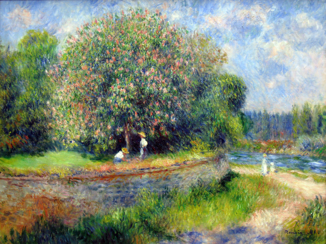 Pierre-Auguste Renoir. The chestnut was in flower