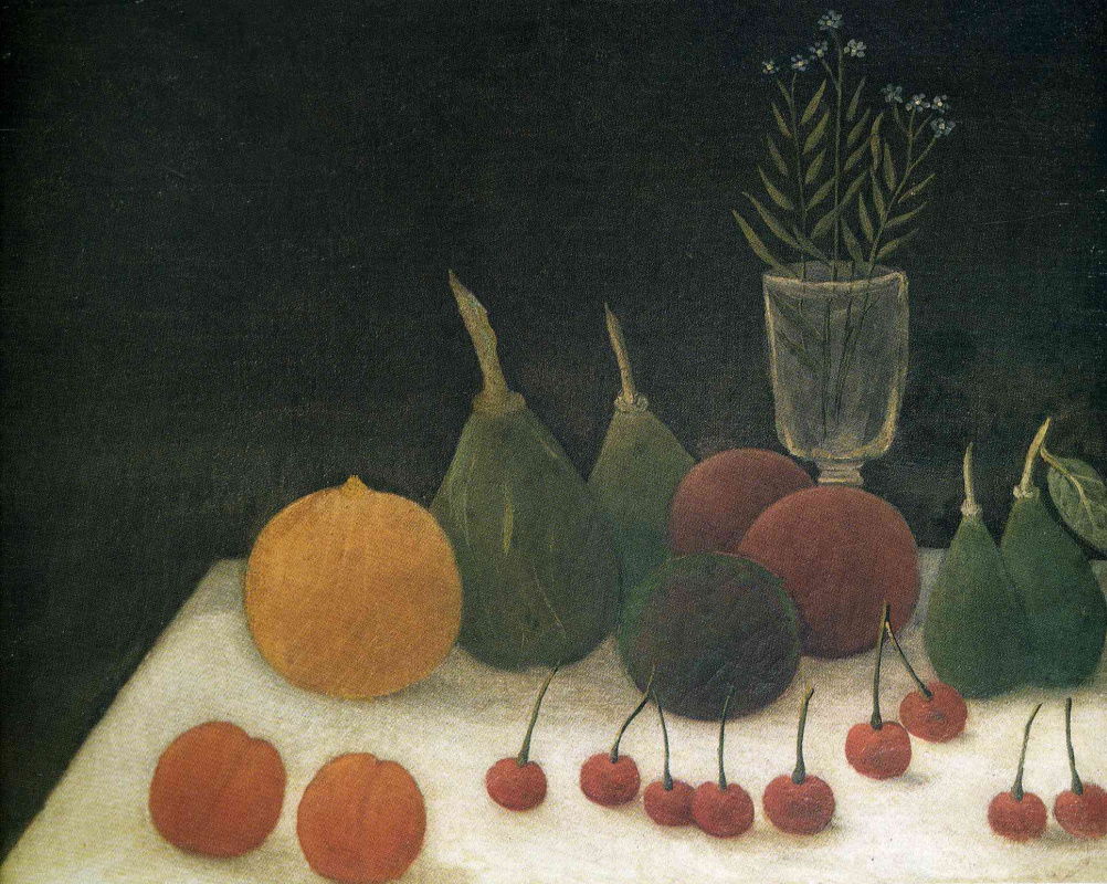 Henri Rousseau. Still life with cherries