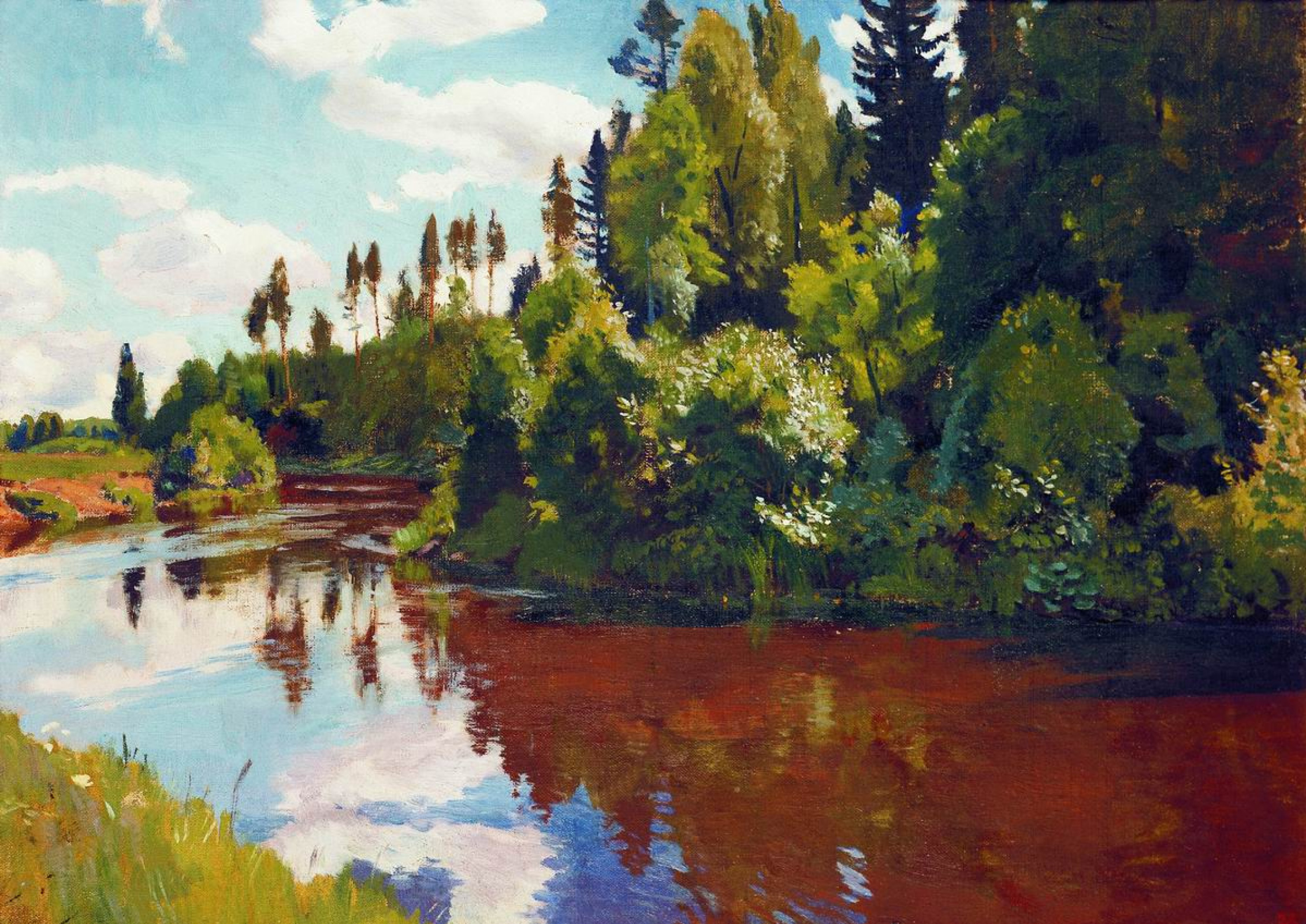 Аркадий Александрович Рылов - Устье реки Орлинки, 1928, 50×38 см: Описание  произведения | Артхив