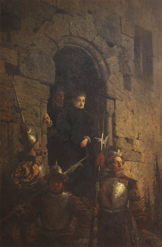 Vasily Polenov. The arrest of guenadi Jacobin de Montbel, Countess d Acreman