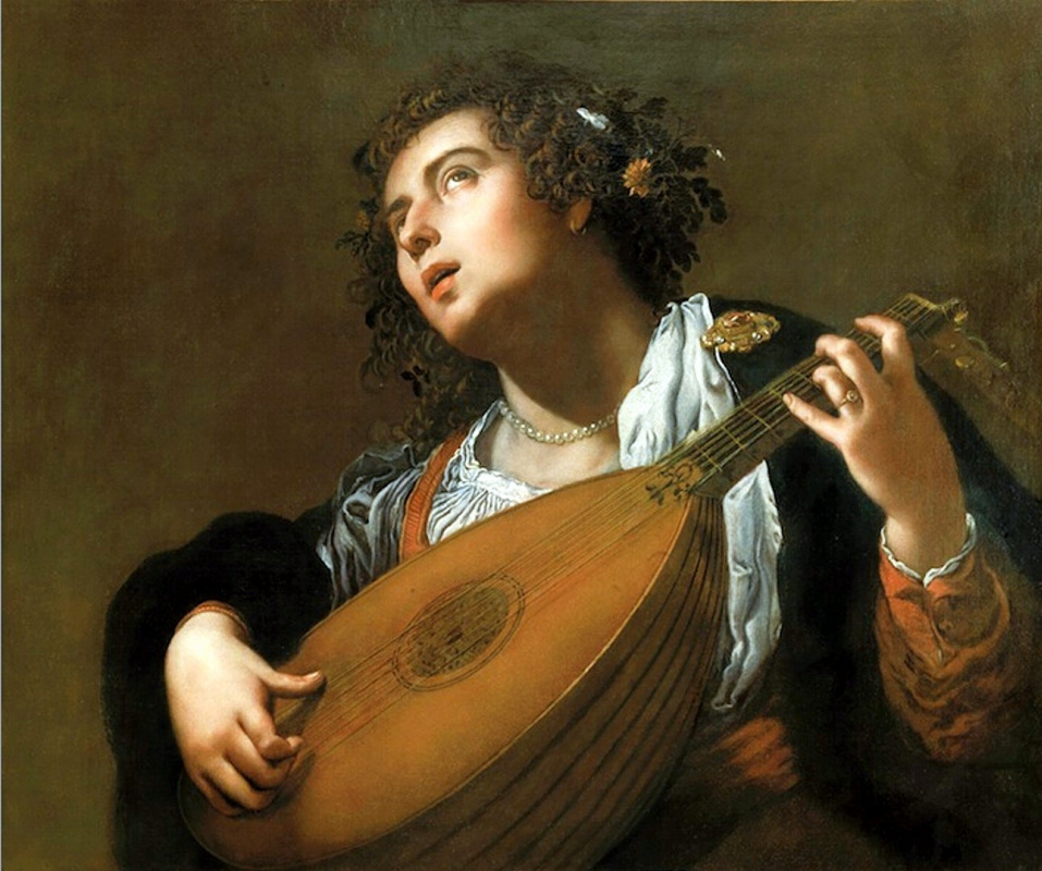 Artemisia Gentileschi. Woman playing the lute