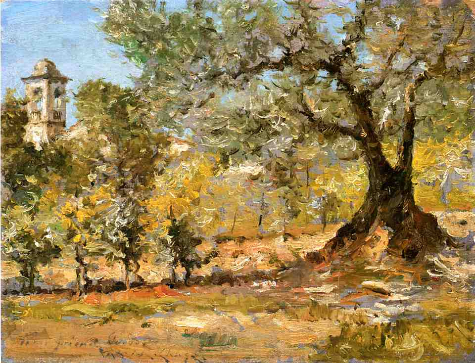 William Merritt Chase. Olive trees Florence