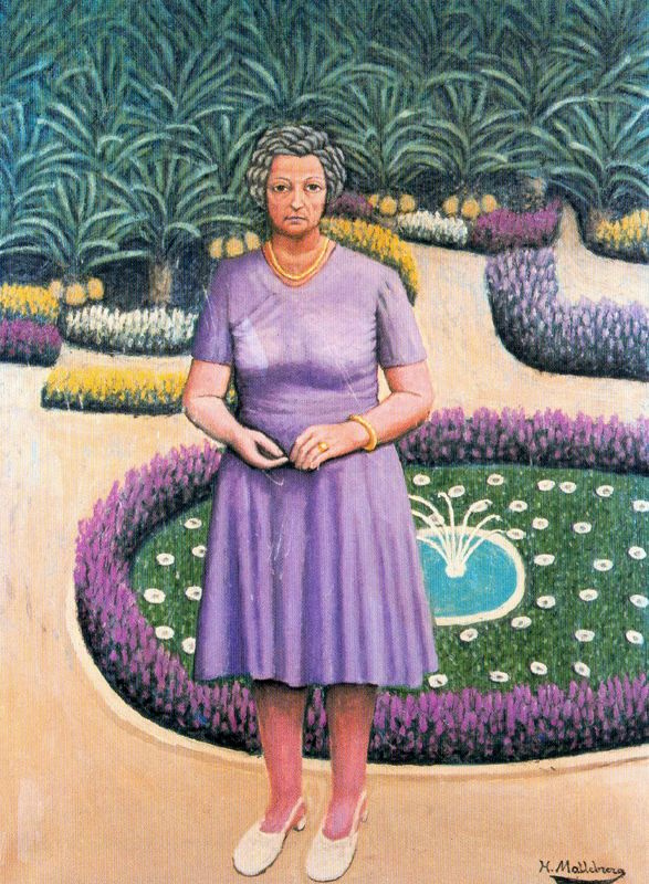 Хигинио Маллебрера. Женщина в саду