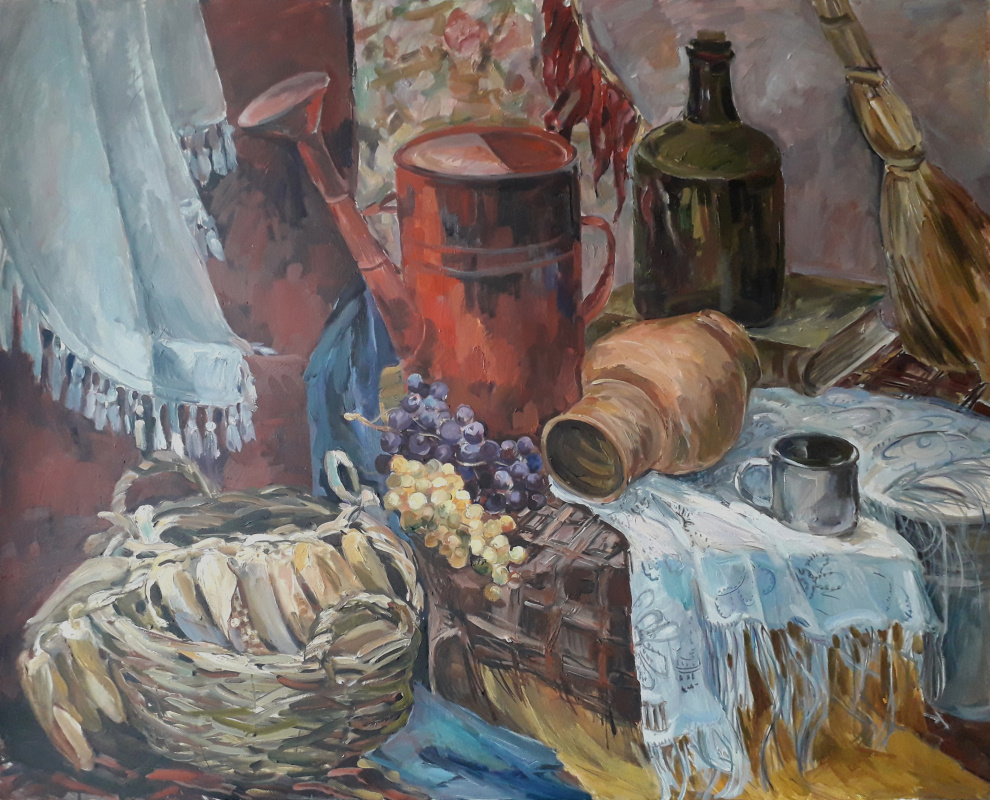 Lyudmila Lvovna Khlebnikova. Still life with a watering can