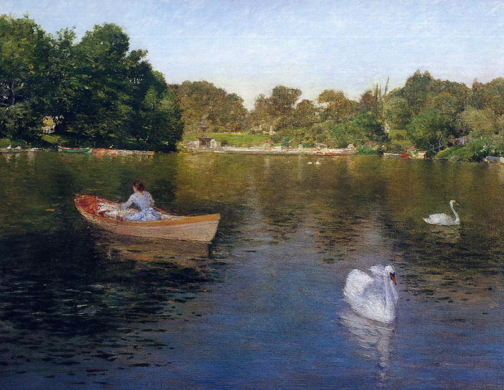 William Merritt Chase. On the lake in Central Park