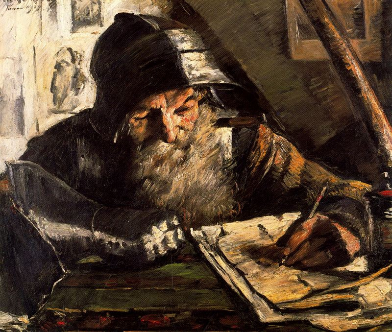 Lovis Corinth. The old man wrote a letter