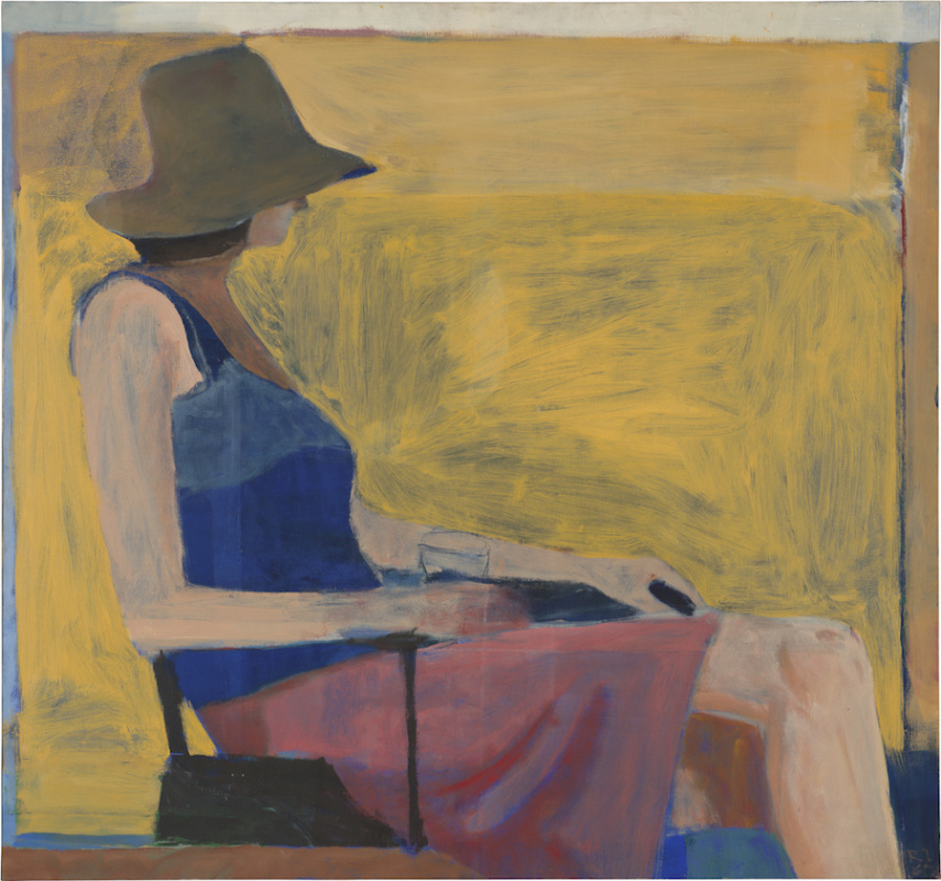 Richard Dibenkorn. Sitting figure in a hat