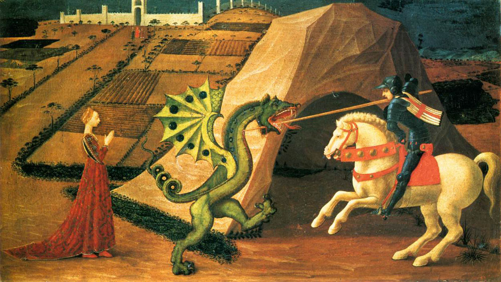 Paolo Uccello. The battle of St. George with the dragon