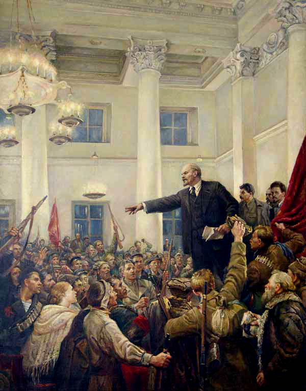 Владимир Александрович Серов. Lenin proclama il potere sovietico